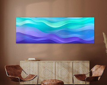 Motifs de vagues bleu clair et violet sur Surreal Media