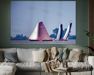Skûtsje Segelregatten in Friesland. von Brian Morgan