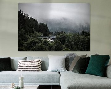 Low-hanging clouds in nature in Norway by Koen Lipman