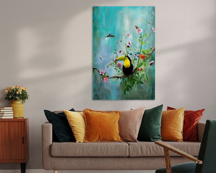 Voorbeeld van het werk in een kamer