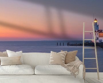 Panoramic sunrise at the Horse of Marken by Henk Meijer Photography