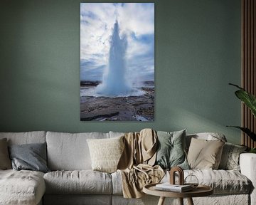 Strokkur Geysir bricht aus in Island von Patrick Groß