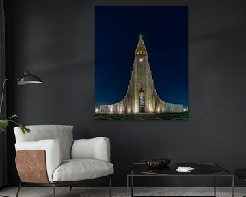 Hallgrimskerk Hallgrimskirkja in Reykjavík, IJsland van Patrick Groß