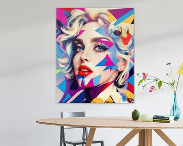 Madonna als Aquarell abstrakt von Brian Morgan