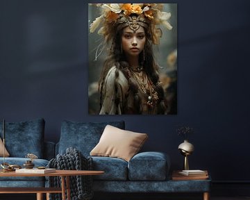 Digitales Kunstporträt "Nomad" von Carla Van Iersel