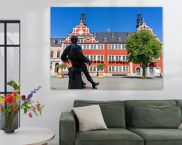 Statue de Bach à l'hôtel de ville d'Arnstadt