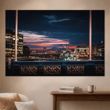 London - Night view on the Thames