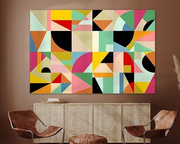 Kleurrijke abstracte geometrische 4 van Georgia Chagas