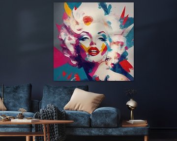Marilyn Monroe abstracte kunst van Brian Morgan