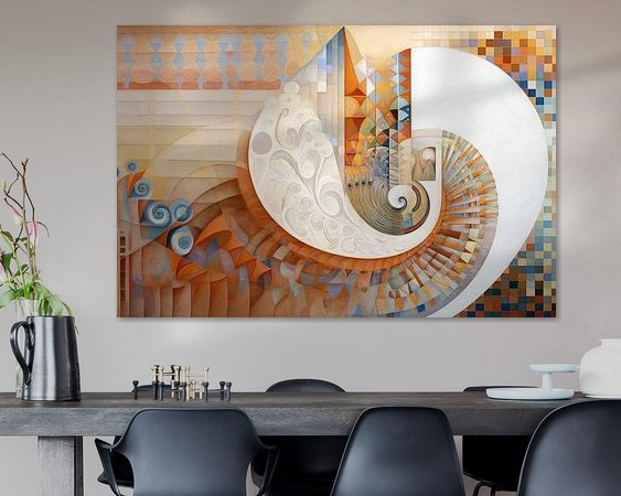 Voorbeeld van het werk in een kamer