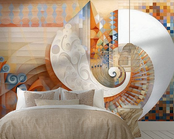 Voorbeeld van het werk in een kamer