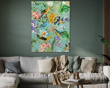 Exotic birds in the jungle by Floral Abstractions