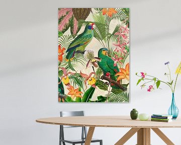 Zauberhafte Papgein im Dschungel von Floral Abstractions