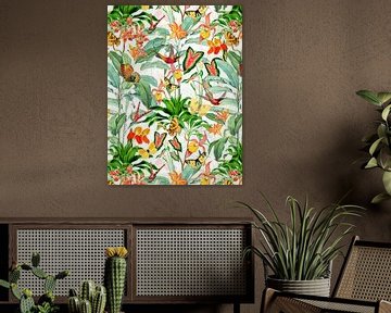 Kolibries in de bloemenjungle van Floral Abstractions