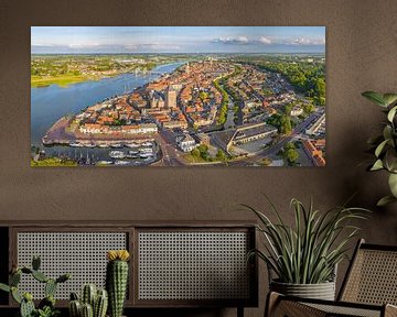 Kampen aerial view during a summer sunset by Sjoerd van der Wal Photography