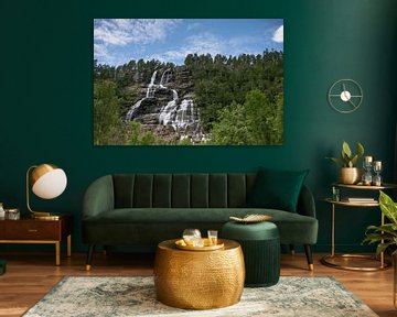 Norwegen, der schöne Wasserfall Tvindefossen von PV Fotografie