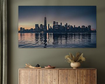 New York City skyline bij zonsopgang, VS van Patrick Groß