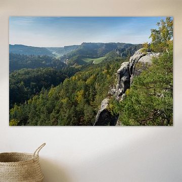Vue du Gamrig sur la vallée de l'Elbe 2