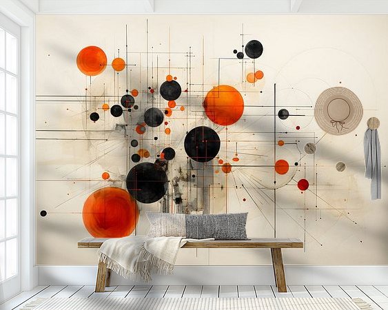 Voorbeeld van het werk in een kamer