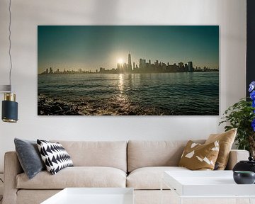 New York City skyline at sunrise, USA by Patrick Groß