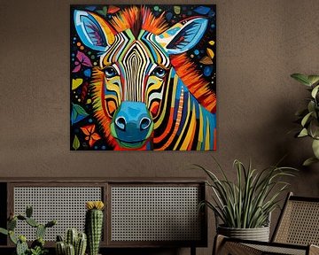 Buntes Zebra von ARTemberaubend