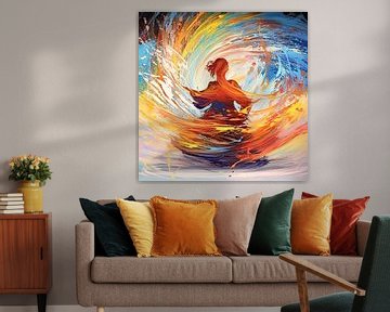 Spiritual Painting Woman: Abstract Power by Surreal Media