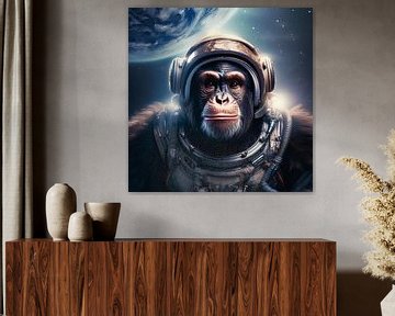 Affe im Weltraum von ARTemberaubend