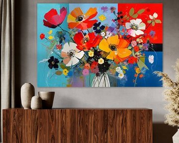 Bouquet de fleurs multicolores sur ARTemberaubend
