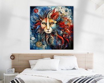 Bunte Löwen-Illustration von ARTemberaubend