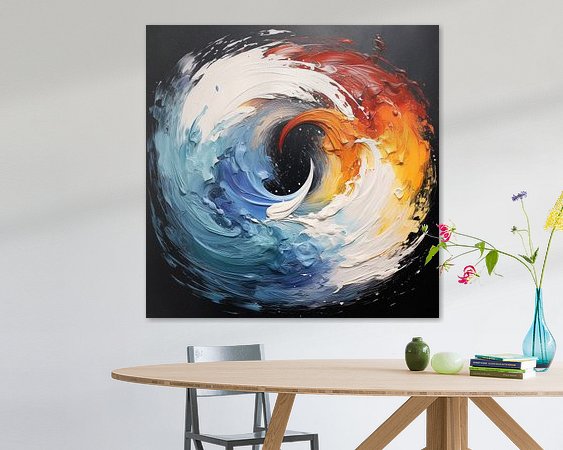 Voorbeeld van het werk in een kamer