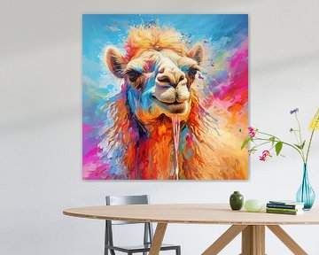 Joyeux chameau : toile du désert sur Surreal Media