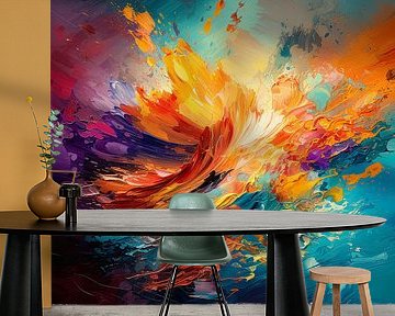 Lebendige Abstraktion: Bunte Leinwand von Surreal Media