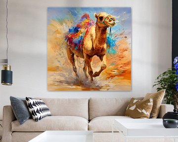 Sahara Cameel: Vrijheid Canvas van Surreal Media