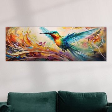 Eisvogel Farbenfroh: Abstrakte Leinwand