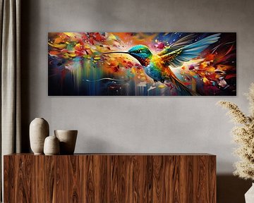 Ijsvogel Vleugelspreiding: Hemels Canvas van Surreal Media
