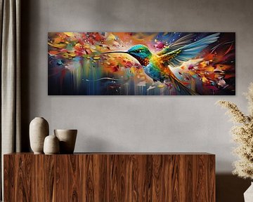 Ijsvogel Vleugelspreiding: Hemels Canvas van Surreal Media