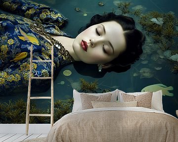 Digital art portrait "Immersed in nature" by Carla Van Iersel