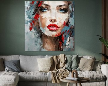 Vrouw met rode lippen van ARTemberaubend