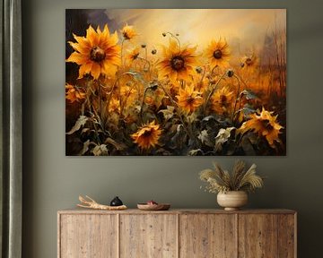 Sonnenblumenfeld von Heike Hultsch