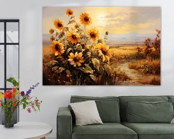 Tournesols au bord de la route sur Heike Hultsch