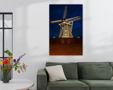 Authentic renovated windmill in Winterswijk in the east of the Netherlands in special illumination von Tonko Oosterink