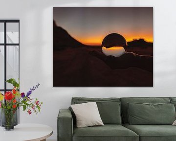 Glass ball photography in Namibia, Africa by Patrick Groß