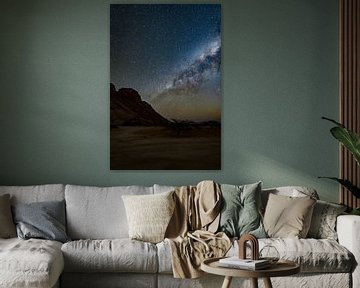 Spitzkoppe mit Milchstraße in Namibia, Afrika von Patrick Groß