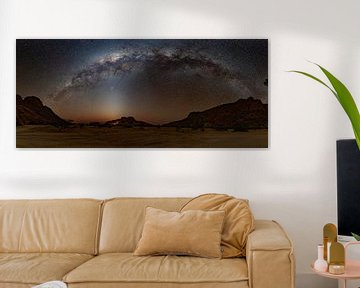 Panorama der Spitzkoppe mit Milchstraße in Namibia, Afrika von Patrick Groß