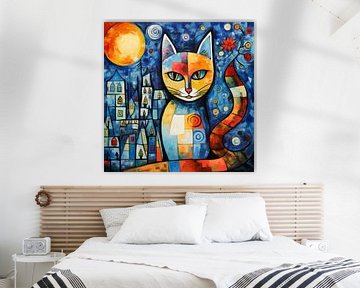 Kleurrijke kat van ARTemberaubend