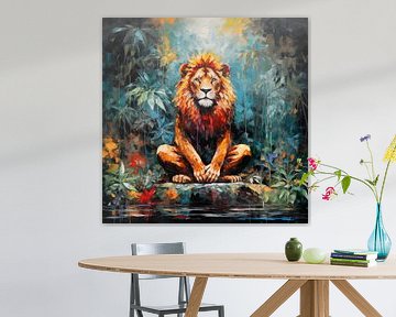 Lion de yoga sur ARTemberaubend