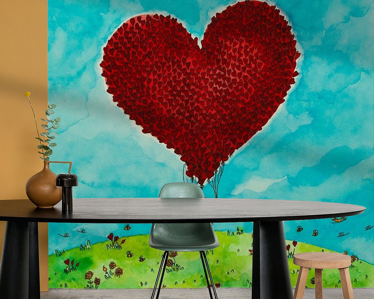 Voorbeeld van het werk in een kamer