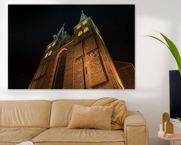 Deventer Bergkerk bij nacht van Tonko Oosterink