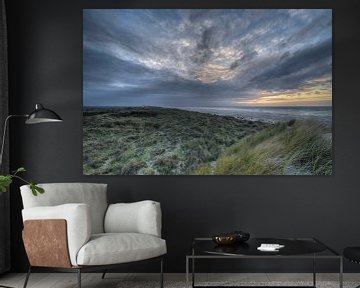 The North Sea Beach of Terschelling at sunset sur Tonko Oosterink