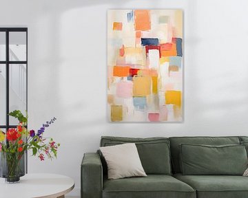 Abstract Colourful Squares by But First Framing